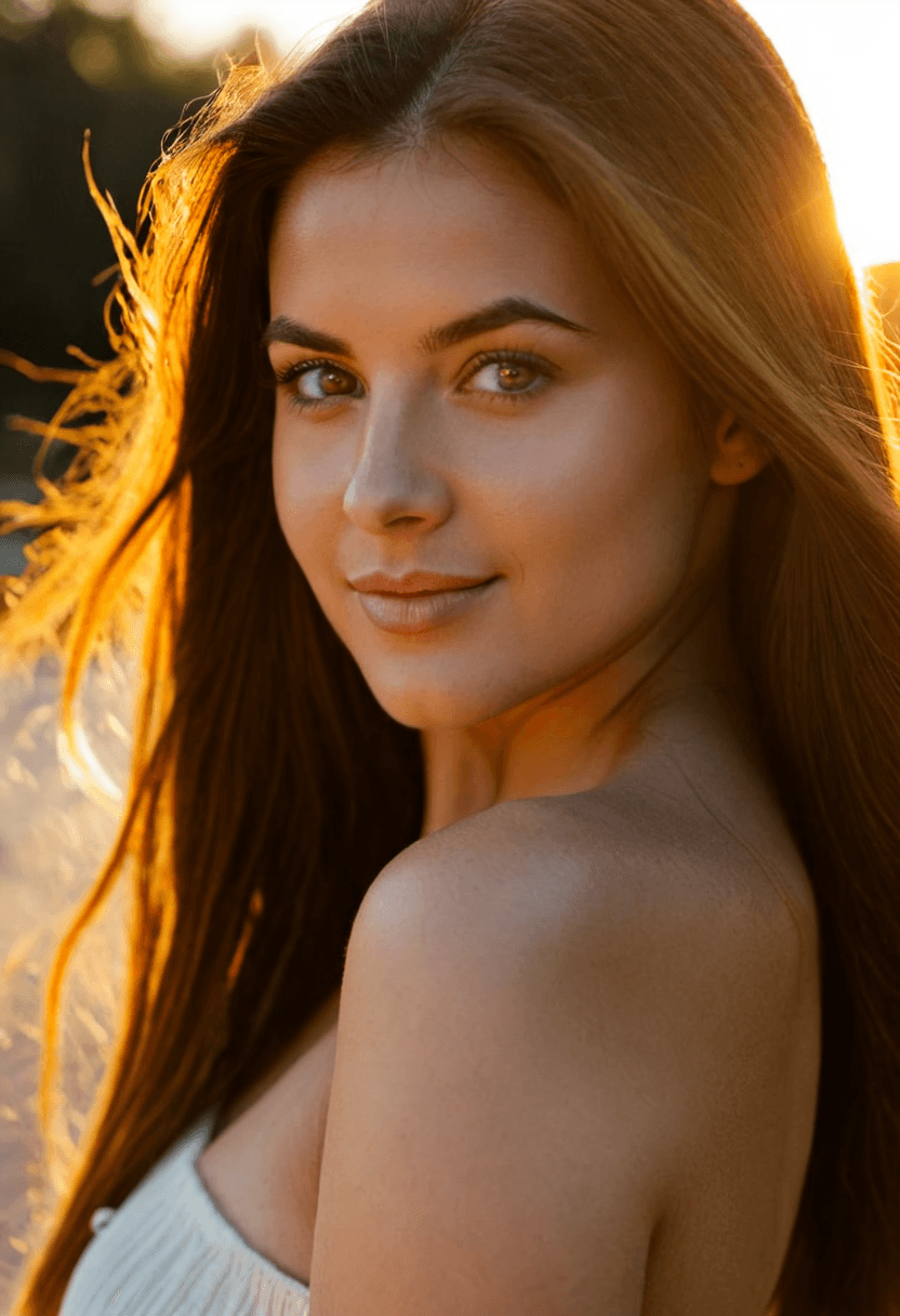 AI-generated portrait in natural lighting